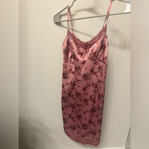 Gorgeous mini rose pink lace slip dress💓